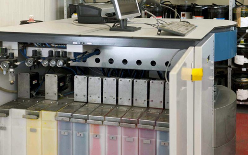 GSE Colorsat Match ink dispensing in an ink room